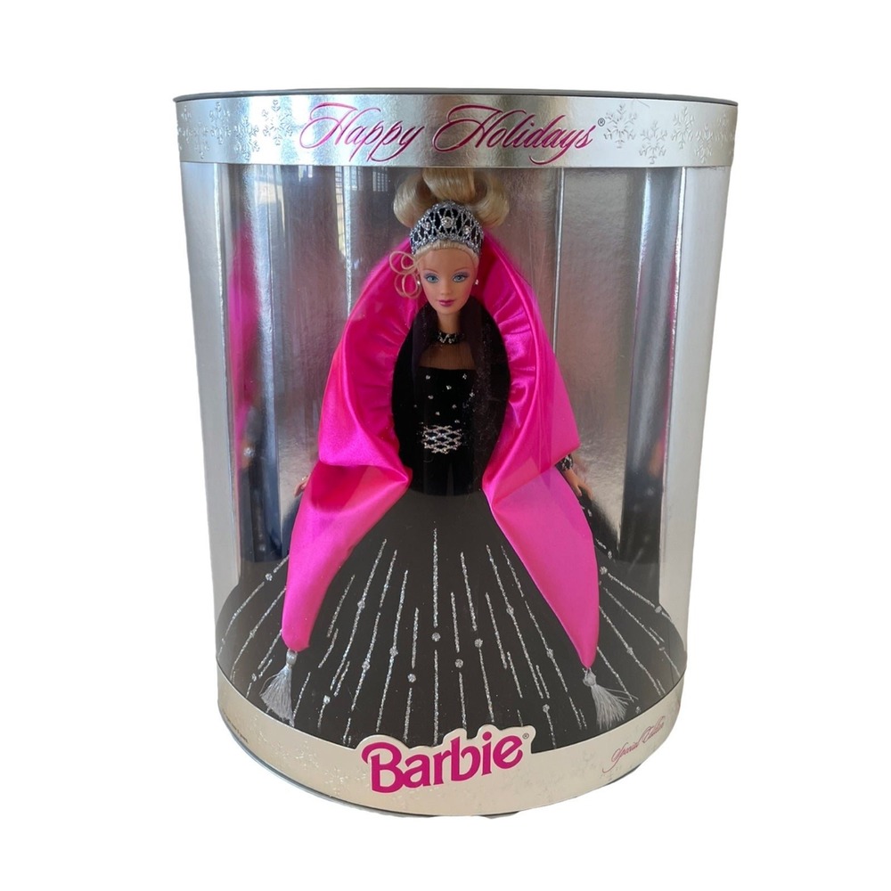 Mattel Happy Holidays Barbie 1998 Special Edition Girls Black Pink OS $35